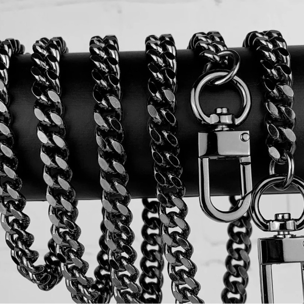 Gunmetal Crossbody Chain 47 inches